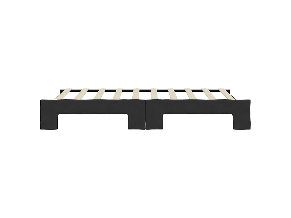 Divano Letto con Letto Estraibile Nero 90x190 cm in Tessuto