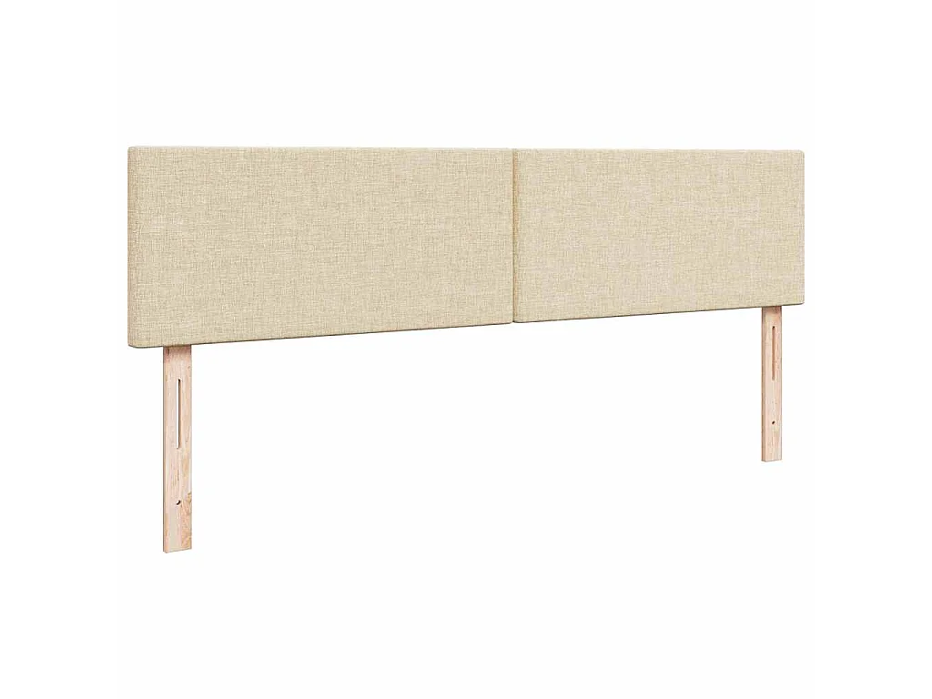 Ottoman bed met matras 160x200cm stof crèmekleurig
