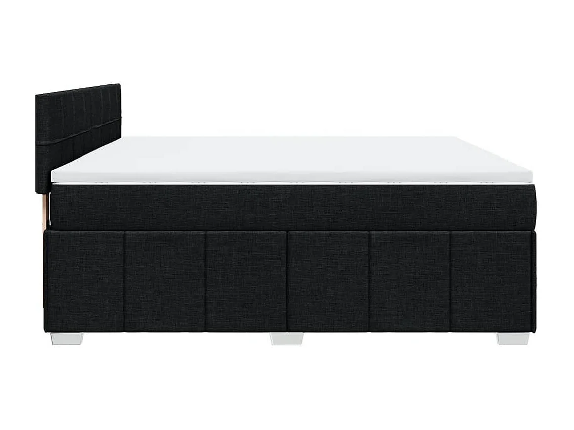 Boxspring met matras stof zwart 180x200 cm