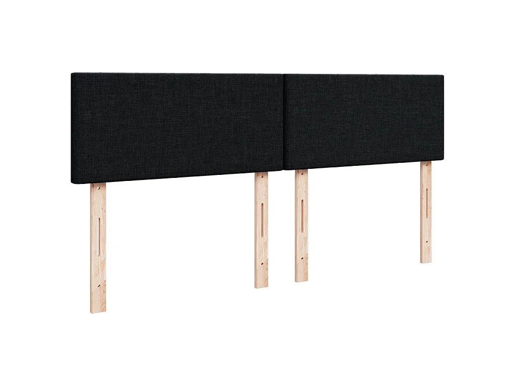 Giroletto a Molle con Materasso Nero 180x200 cm in Tessuto