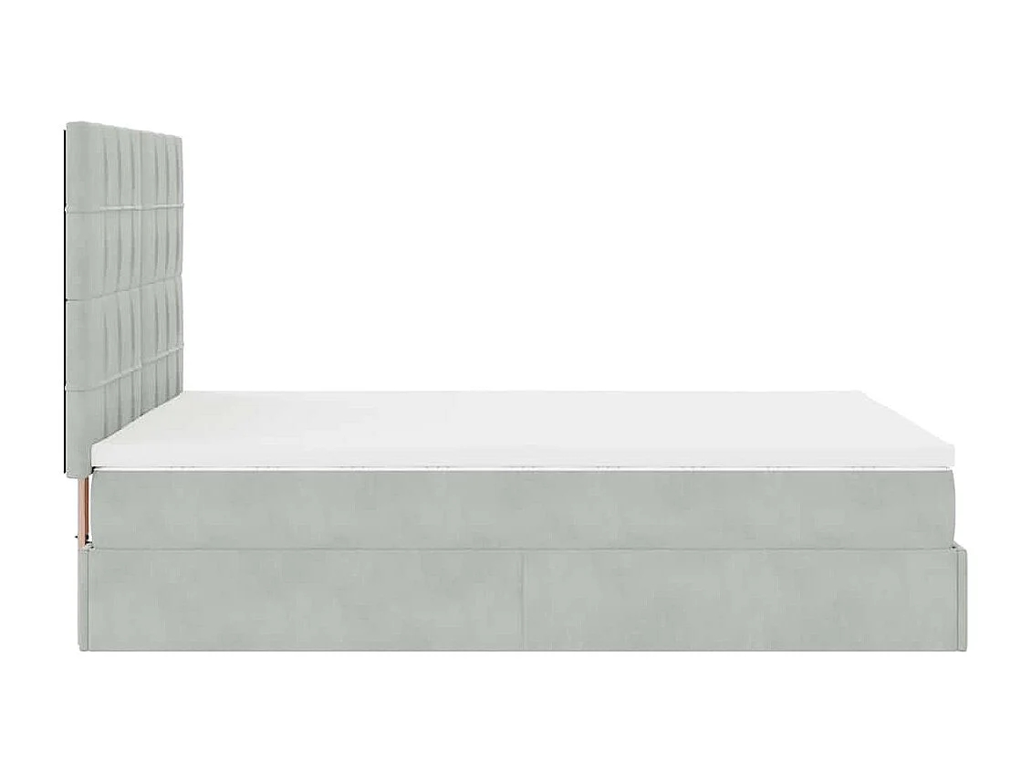 Struttura Letto Pouf con Materassi 140x200 cm in Velluto