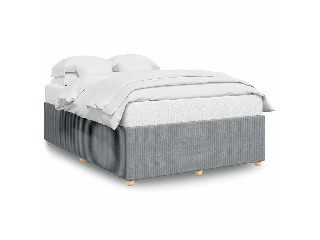 Bedframe zonder matras stof lichtgrijs 140x190 cm