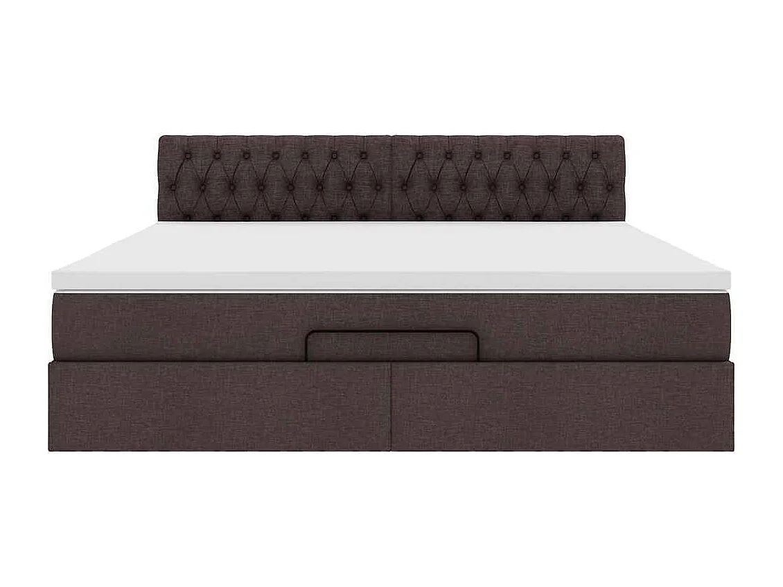 Struttura Letto Pouf con Materasso 160x200 cm in Tessuto