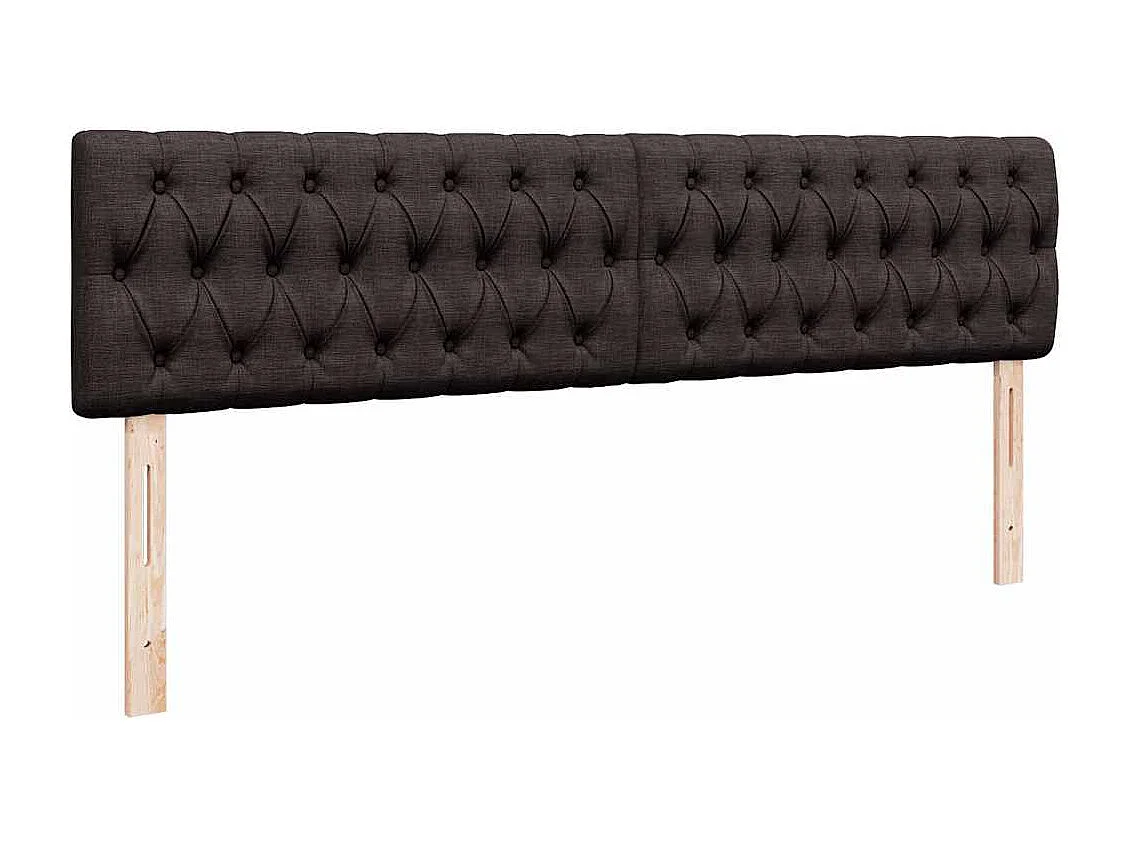 Cadre de lit ottoman avec matelas marron foncé 160x200 cm tissu
