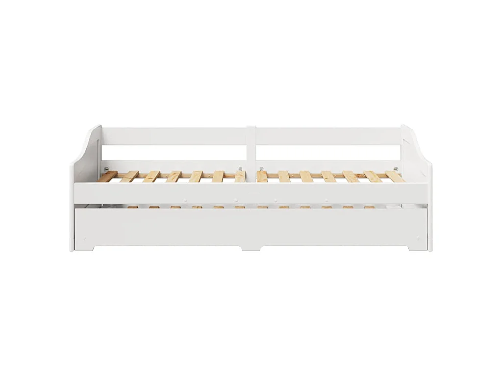 Lettino con Rotelle senza Materasso IRUN Bianco 90x200 cm