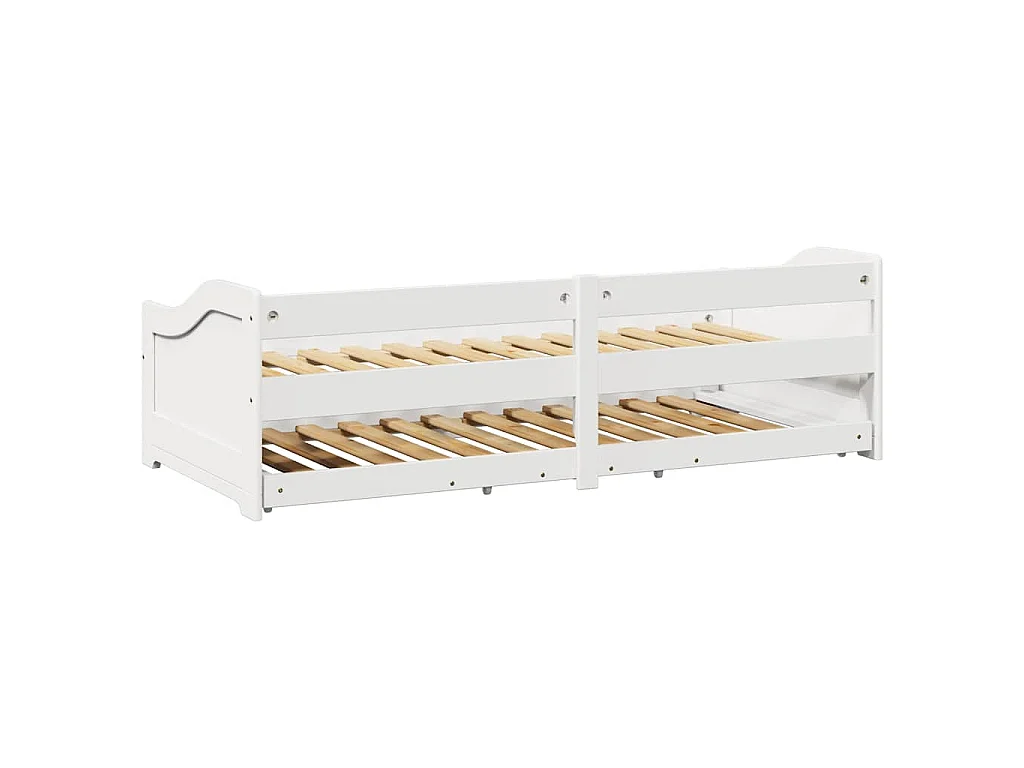 Lettino con Rotelle senza Materasso IRUN Bianco 90x200 cm