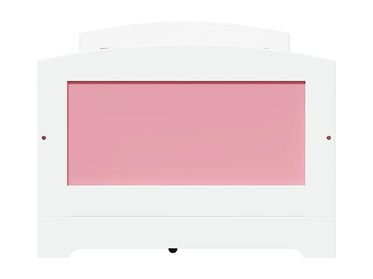 Lit de jour et 5 tiroirs sans matelas IRUN blanc rose 90x200 cm
