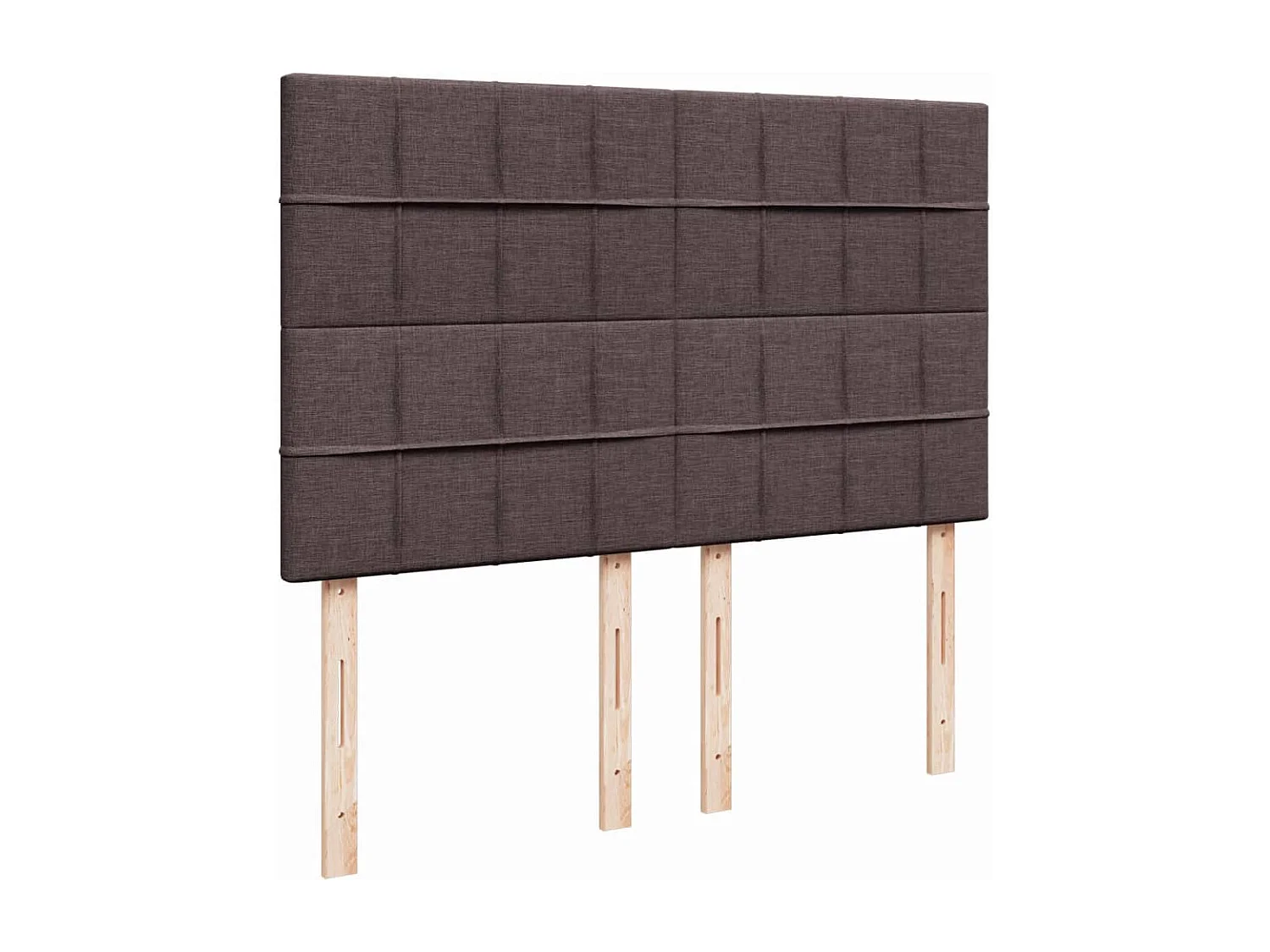 Cama com molas/colchão 140x190 cm tecido castanho-escuro