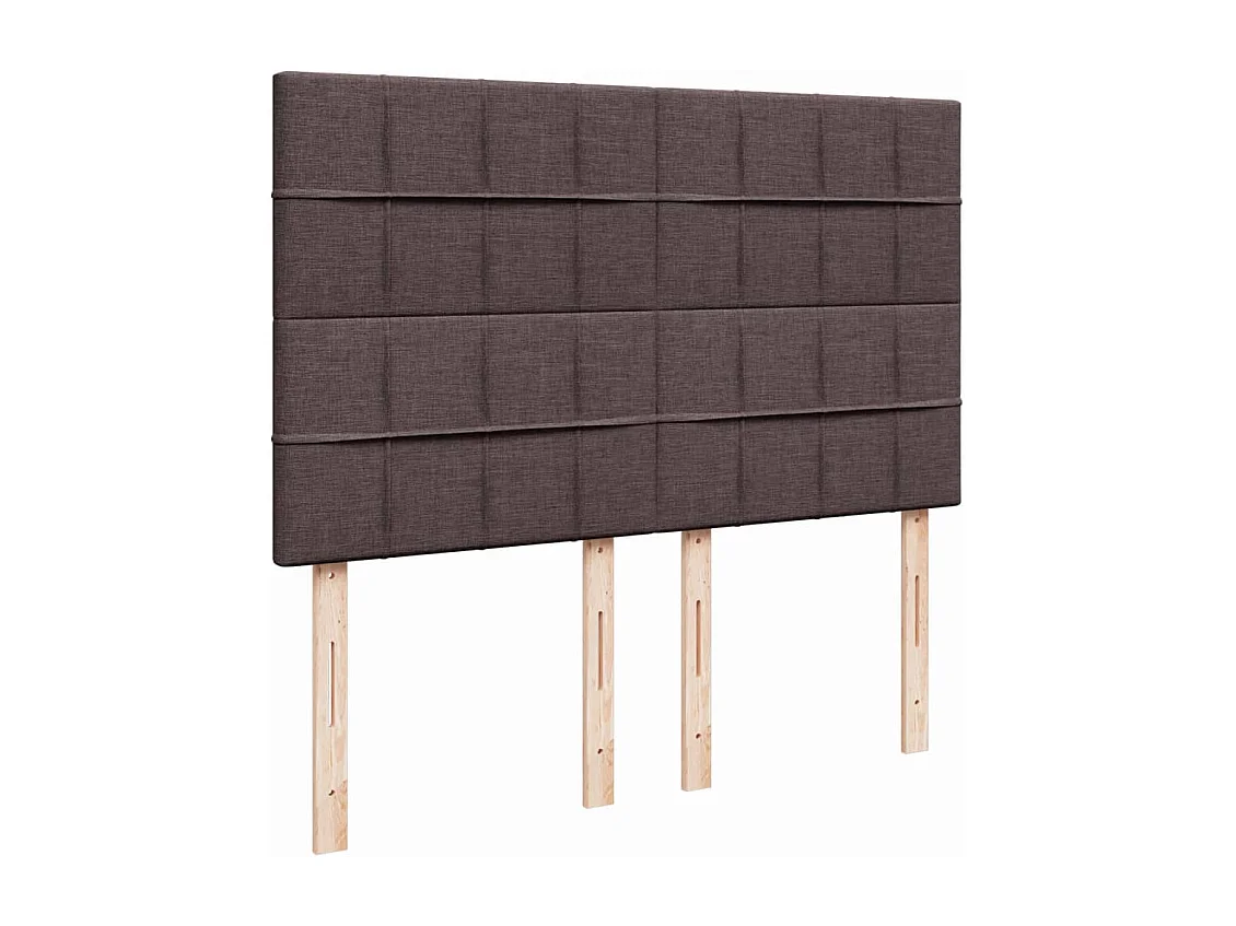 Cama com molas/colchão 140x190 cm tecido castanho-escuro