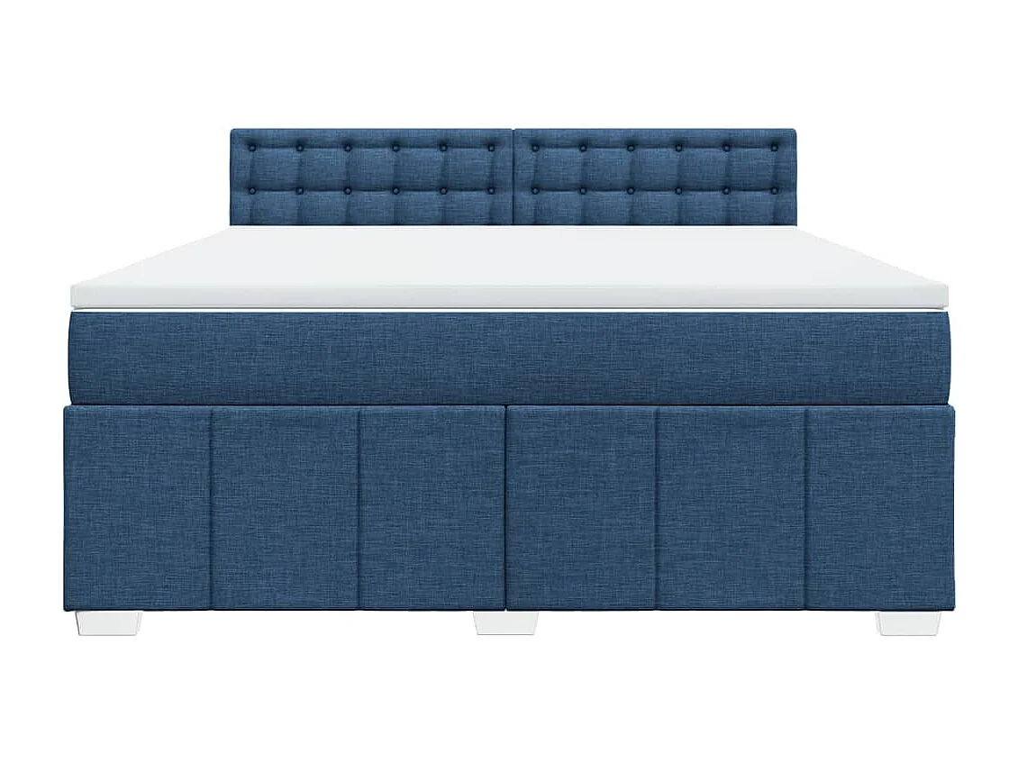 Giroletto a Molle con Materasso Blu 180x200 cm in Tessuto