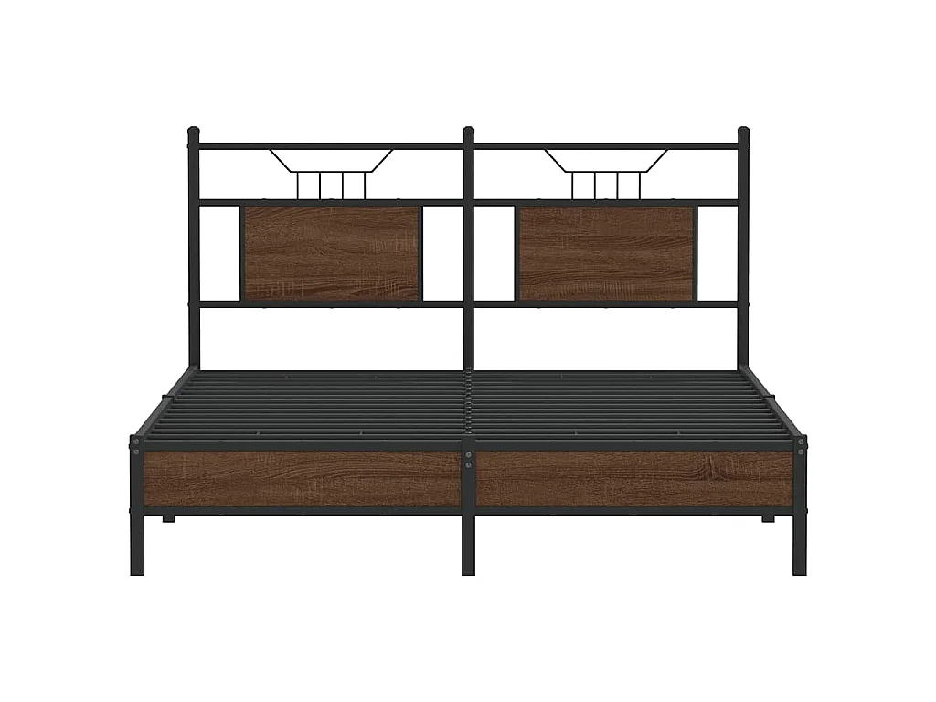 Bedframe zonder matras bewerkt hout bruin eikenkleur 140x200 cm