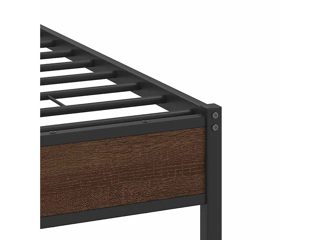 Bedframe zonder matras bewerkt hout bruin eikenkleur 140x200 cm