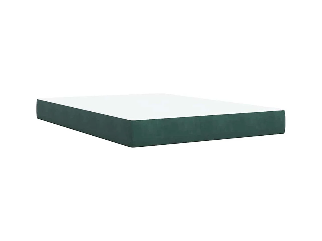 Boxspringbett mit Matratze Dunkelgrün 140x190 cm Samt