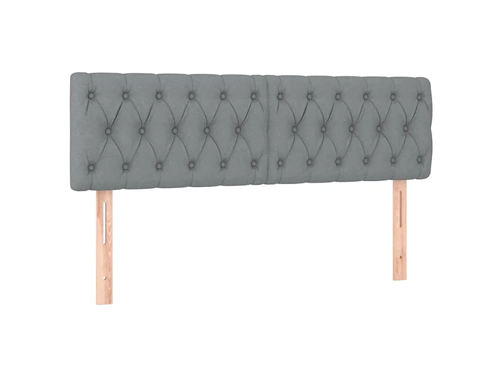 Ottoman-Bett mit Matratzen Hellgrau 160x200 cm Stoff