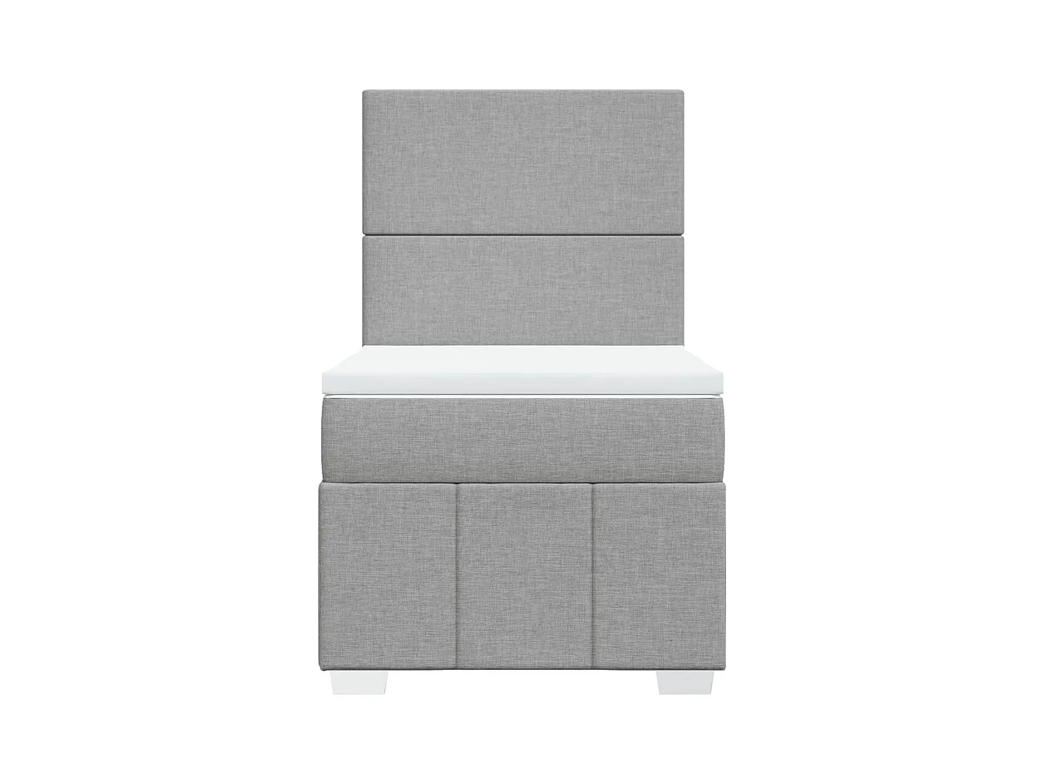 Sommier à lattes de lit avec matelas Gris clair 90x200 cm Tissu