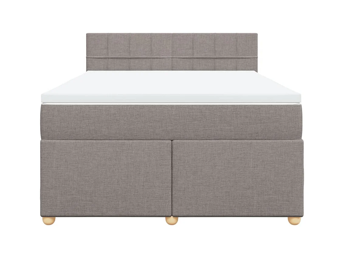 Boxspringbett mit Matratze Taupe 140x200 cm Stoff
