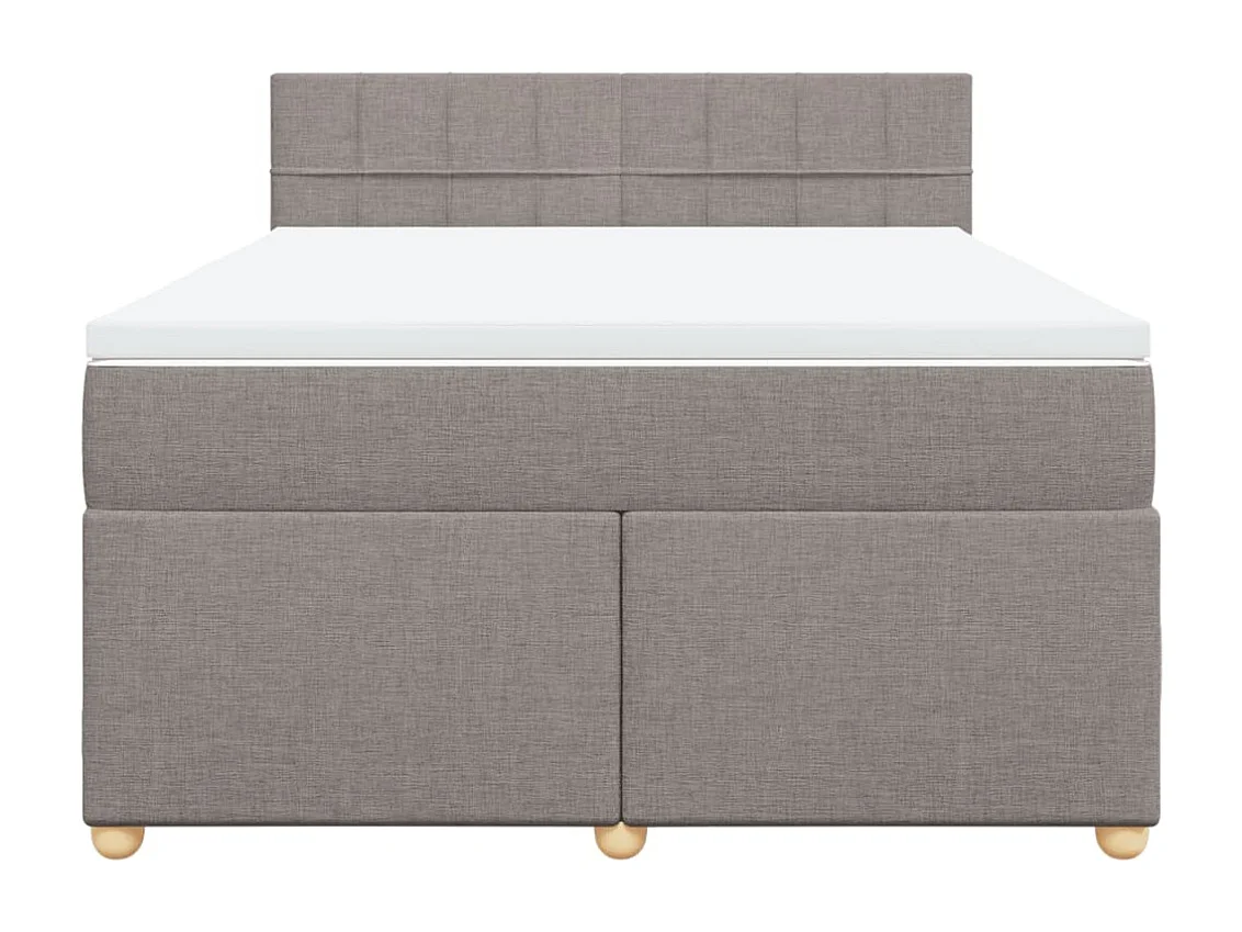 Boxspring met matras stof taupe 140x200 cm