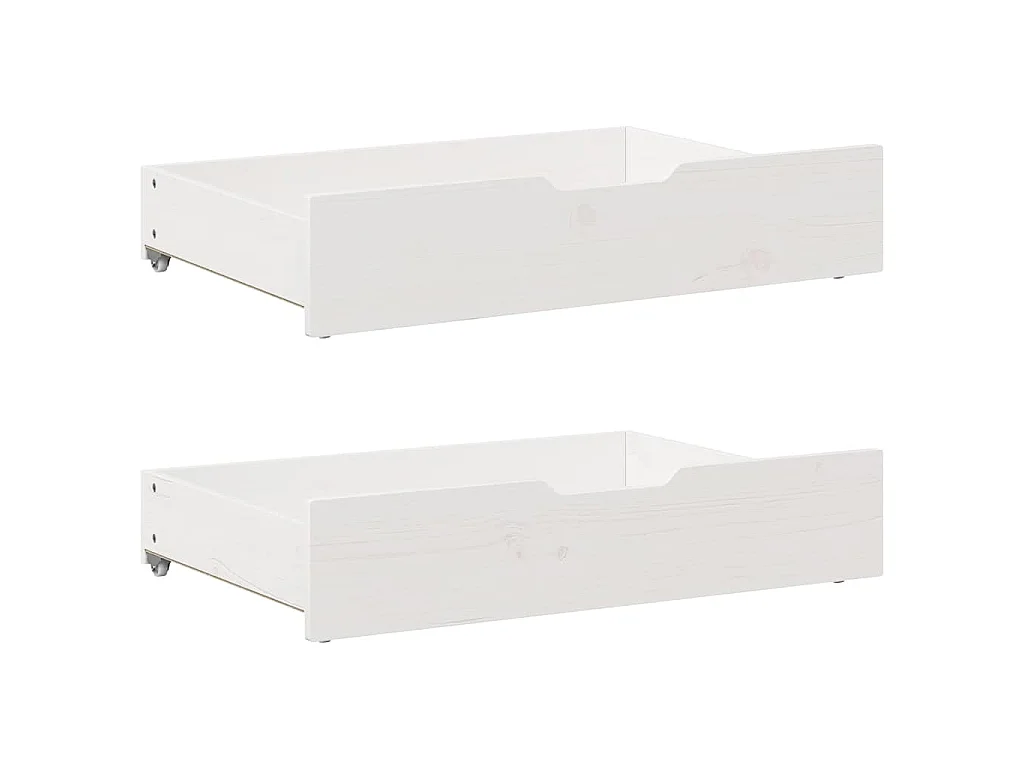 Cadre de lit sans matelas blanc 90x200 cm bois de pin massif
