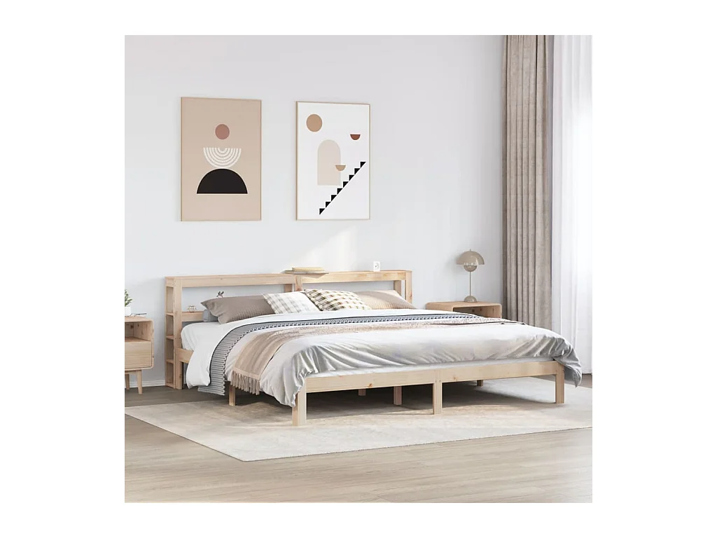 Bettgestell mit Kopfteil ohne Matratze 180x200 cm