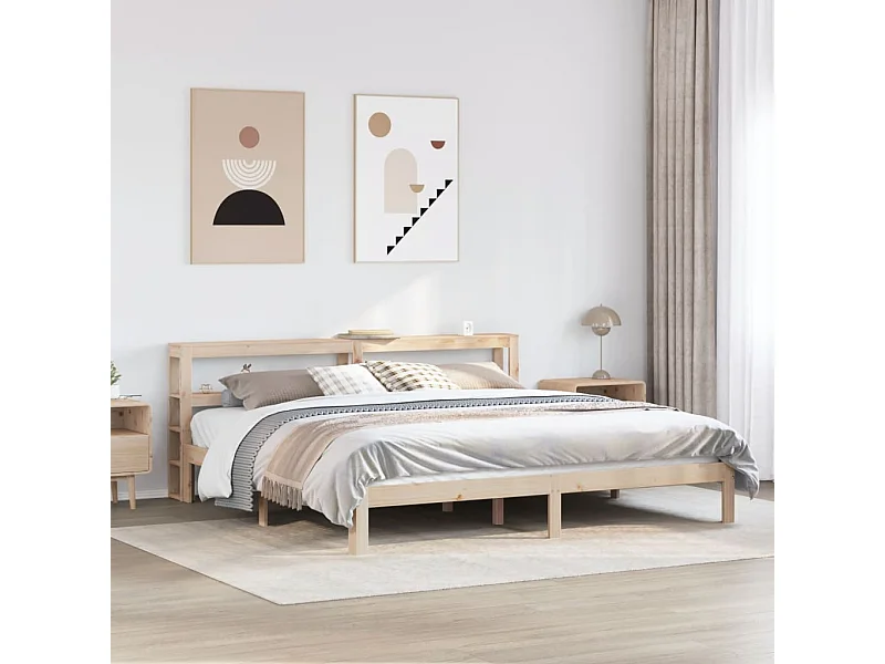 Cadre de lit avec tête de lit sans matelas 180x200 cm