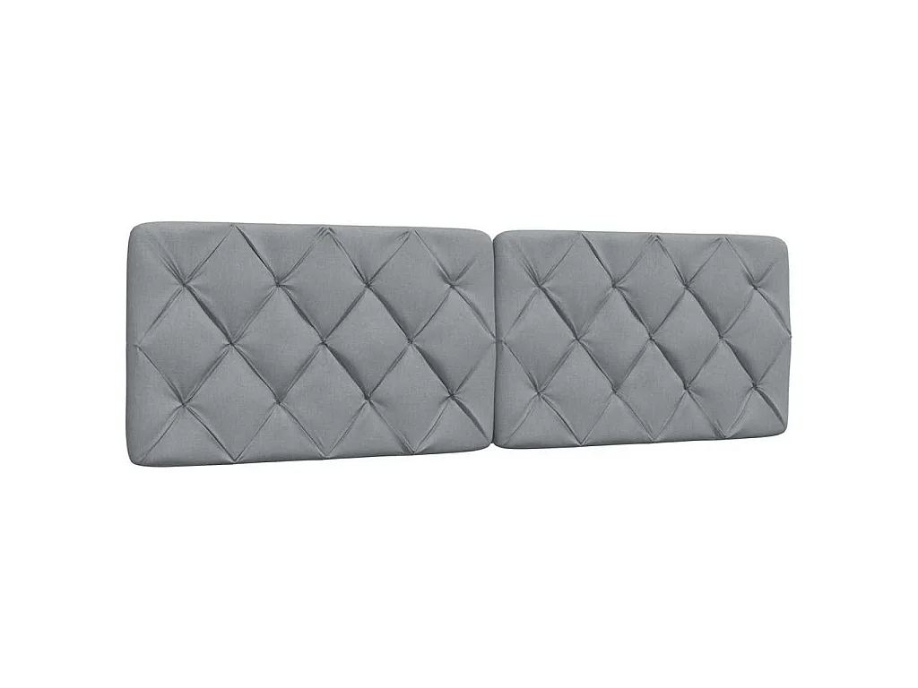 Estrutura de cama sem colchão 160x200 cm tecido cinzento-claro