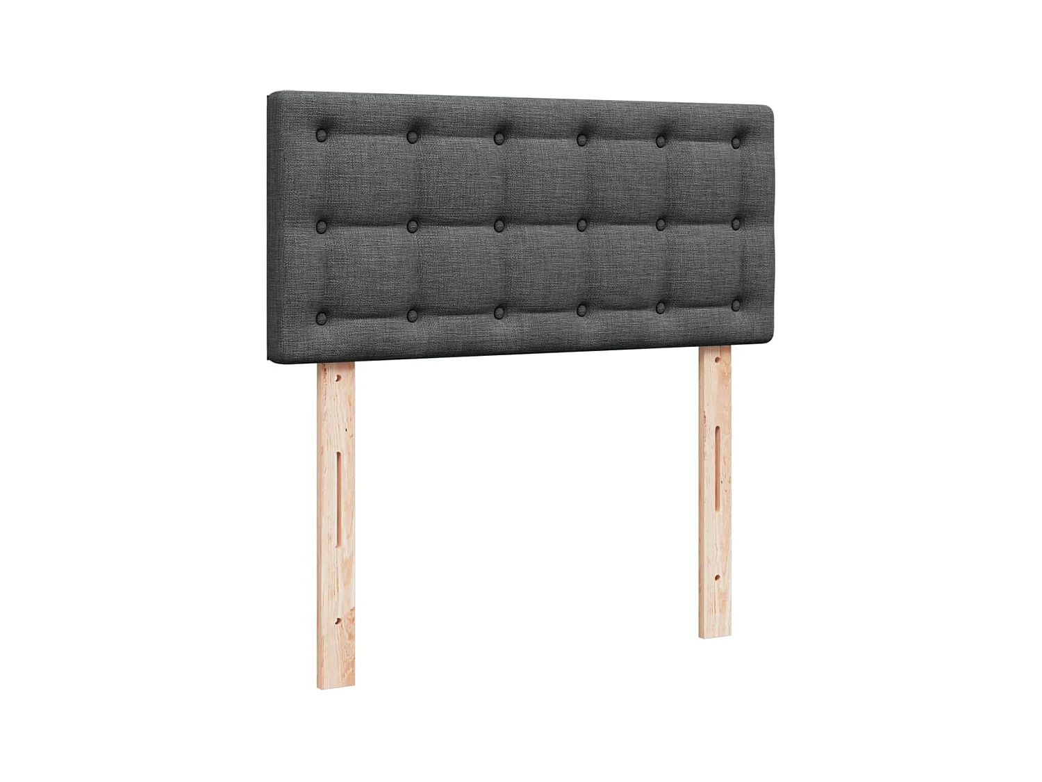 Sommier à lattes de lit et matelas Gris foncé 90x190 cm Tissu