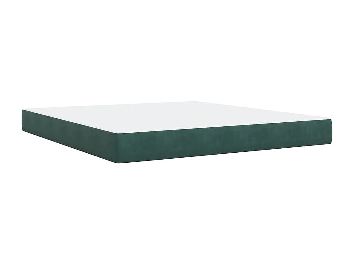Boxspring met matras fluweel donkergroen 180x200 cm