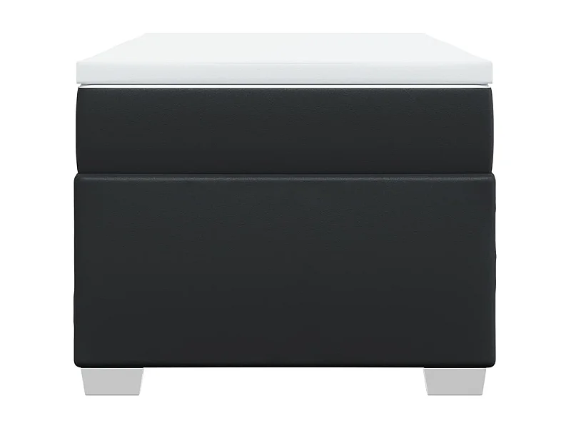 Boxspring met matras kunstleer zwart 90x190 cm