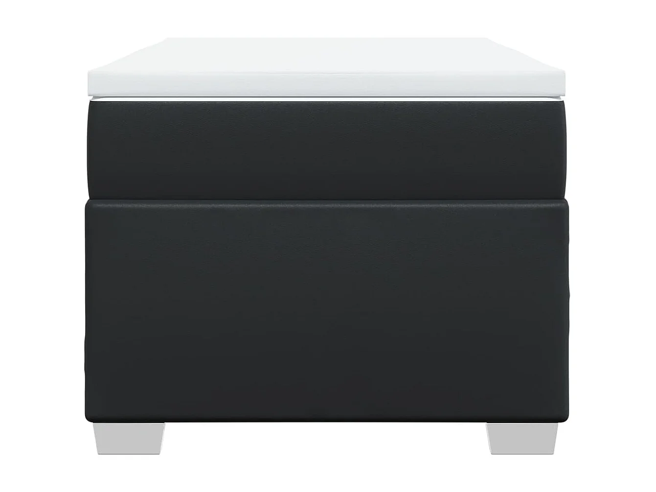 Boxspringbett mit Matratze Schwarz 90x190 cm Kunstleder