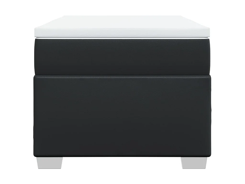 Boxspring met matras kunstleer zwart 90x190 cm