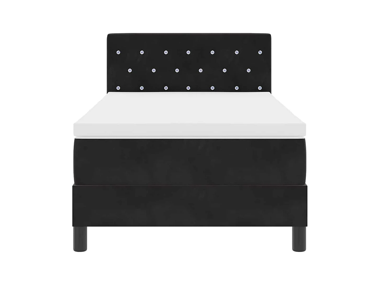 Boxspringbed met Matras met matras Zwart 90 x 190 cm Stof