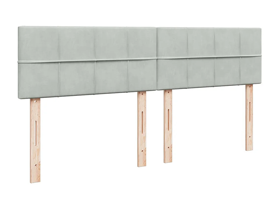 Boxspringbett mit Matratze Hellgrau 180x200 cm Samt