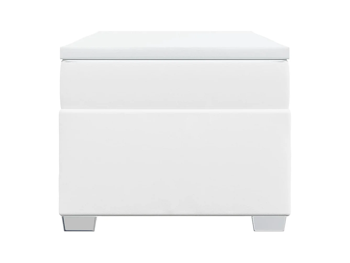 Boxspring met matras kunstleer wit 100x200 cm