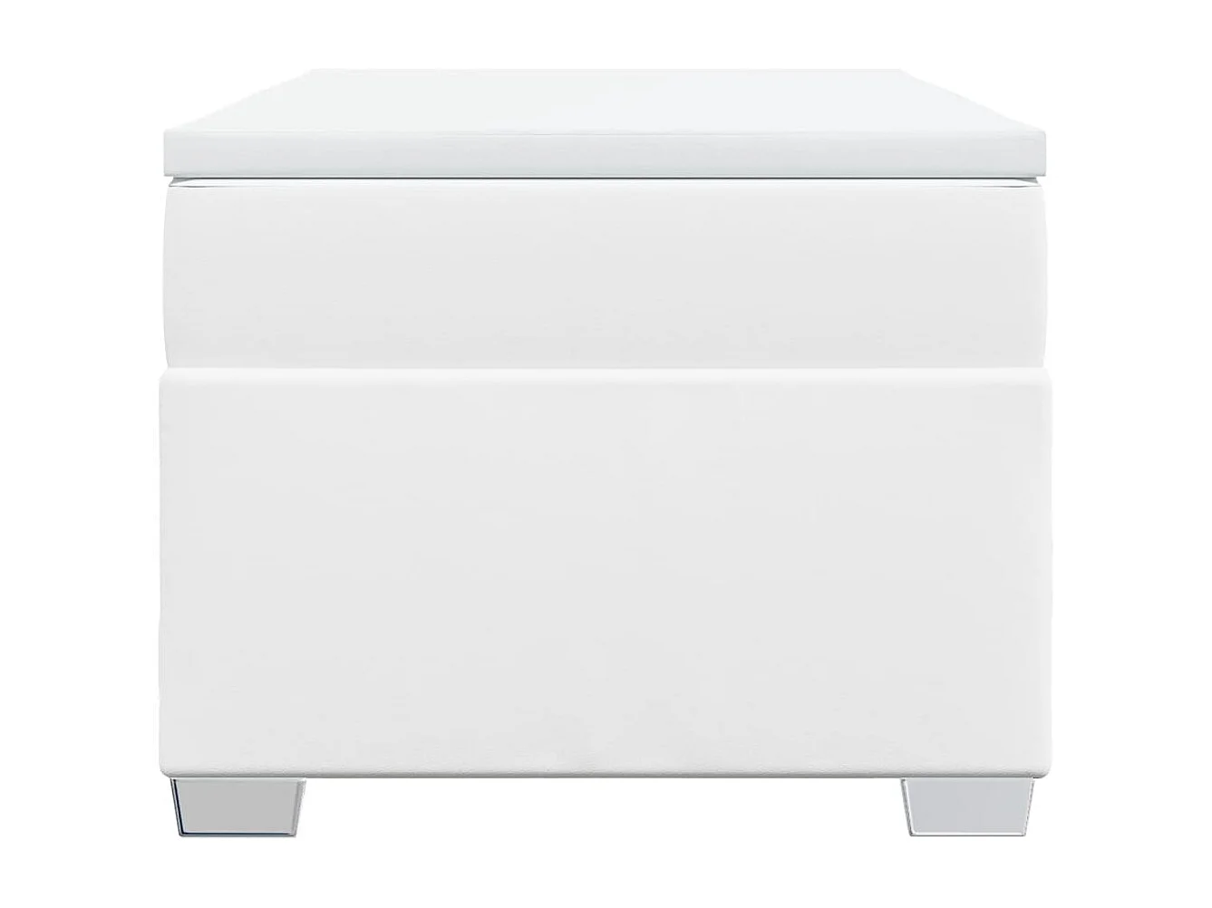 Giroletto a Molle con Materasso Bianco 100x200 cm in Similpelle