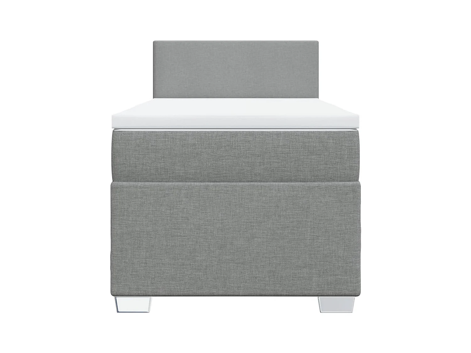 Sommier à lattes de lit avec matelas Gris clair 90x200 cm Tissu
