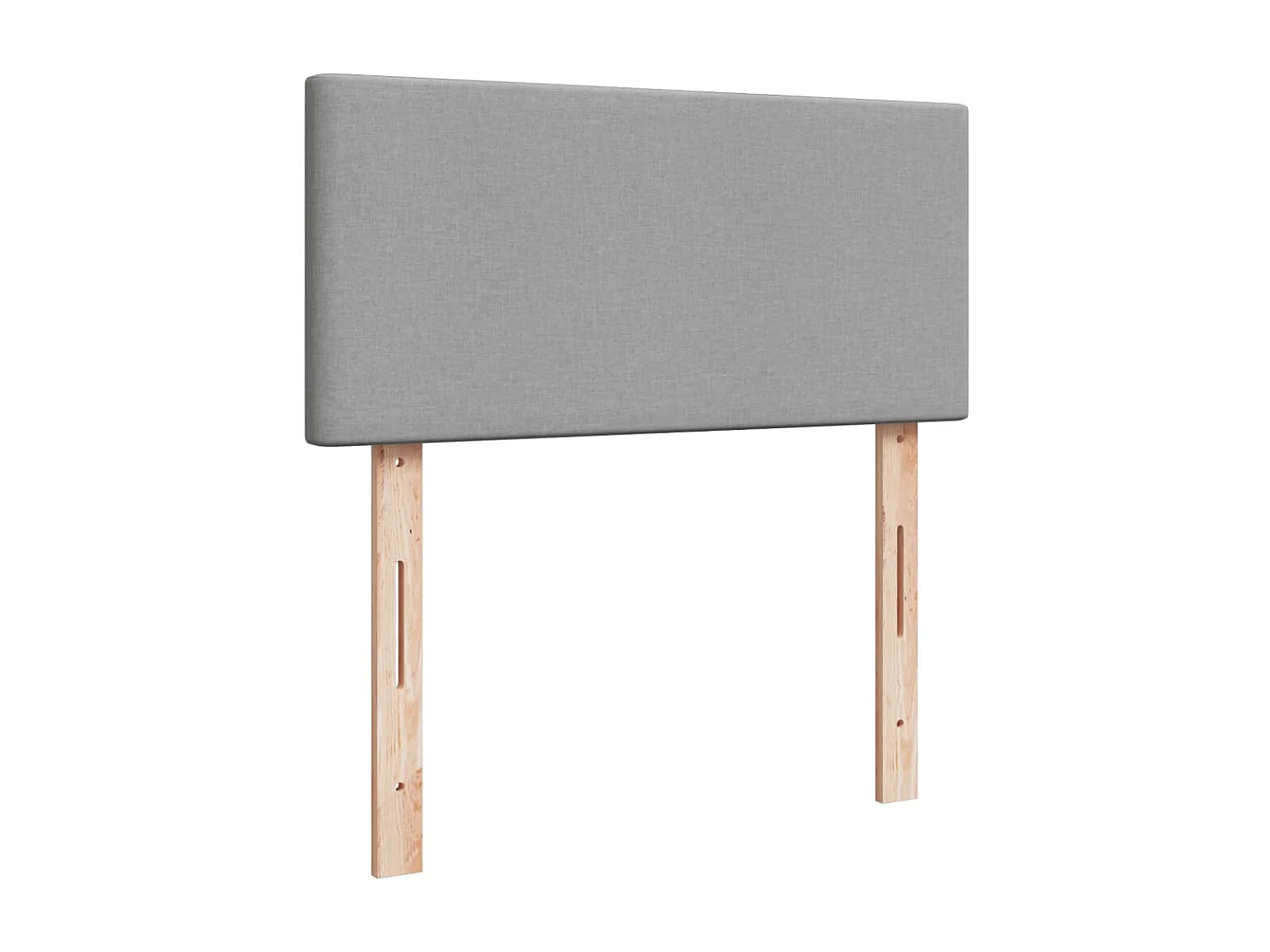 Sommier à lattes de lit avec matelas Gris clair 90x200 cm Tissu