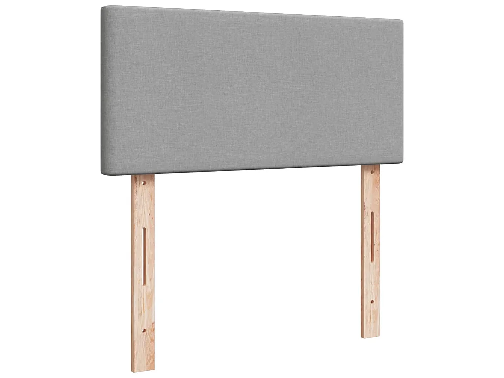 Giroletto a Molle con Materasso Grigio Chiaro 90x200 cm Tessuto