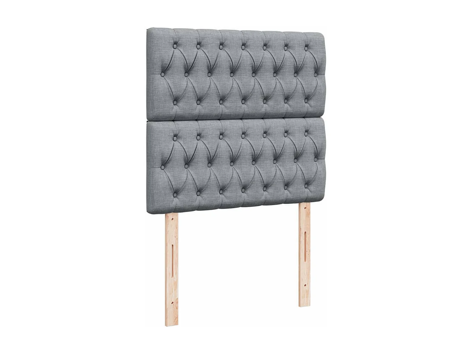 Boxspringbett mit Matratze Hellgrau 90x200 cm Stoff