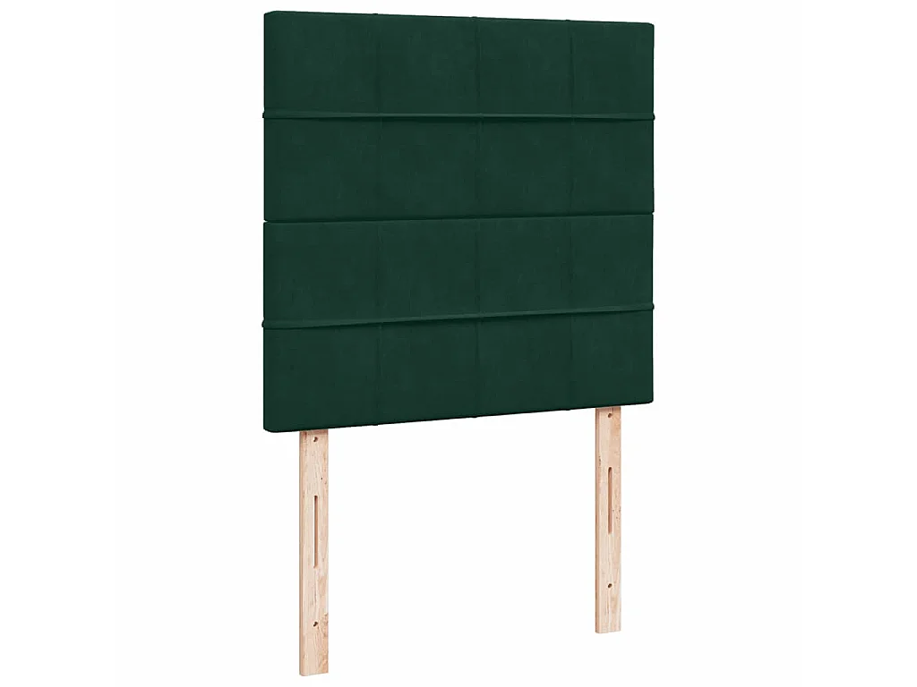 Boxspring met matras fluweel donkergroen 100x200 cm
