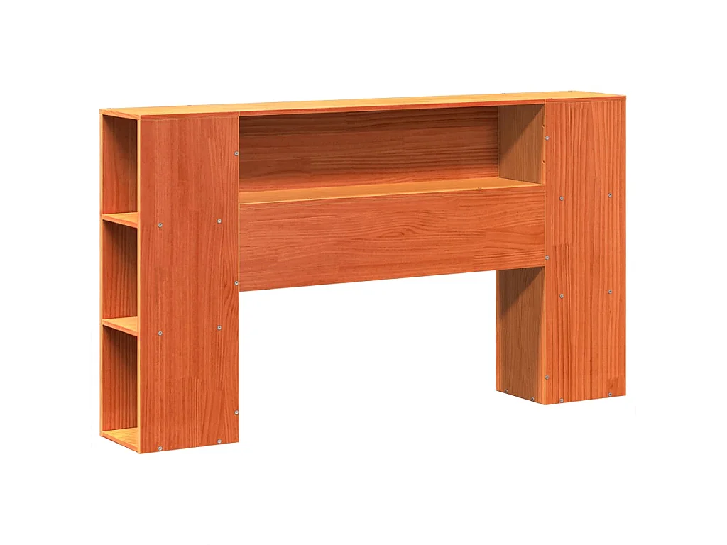 Massivholzbett ohne Matratze Wachsbraun 140x190 cm Kiefernholz