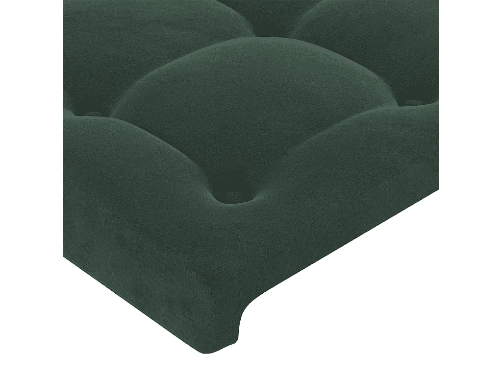 Cama com molas/colchão 140x200 cm veludo verde-escuro