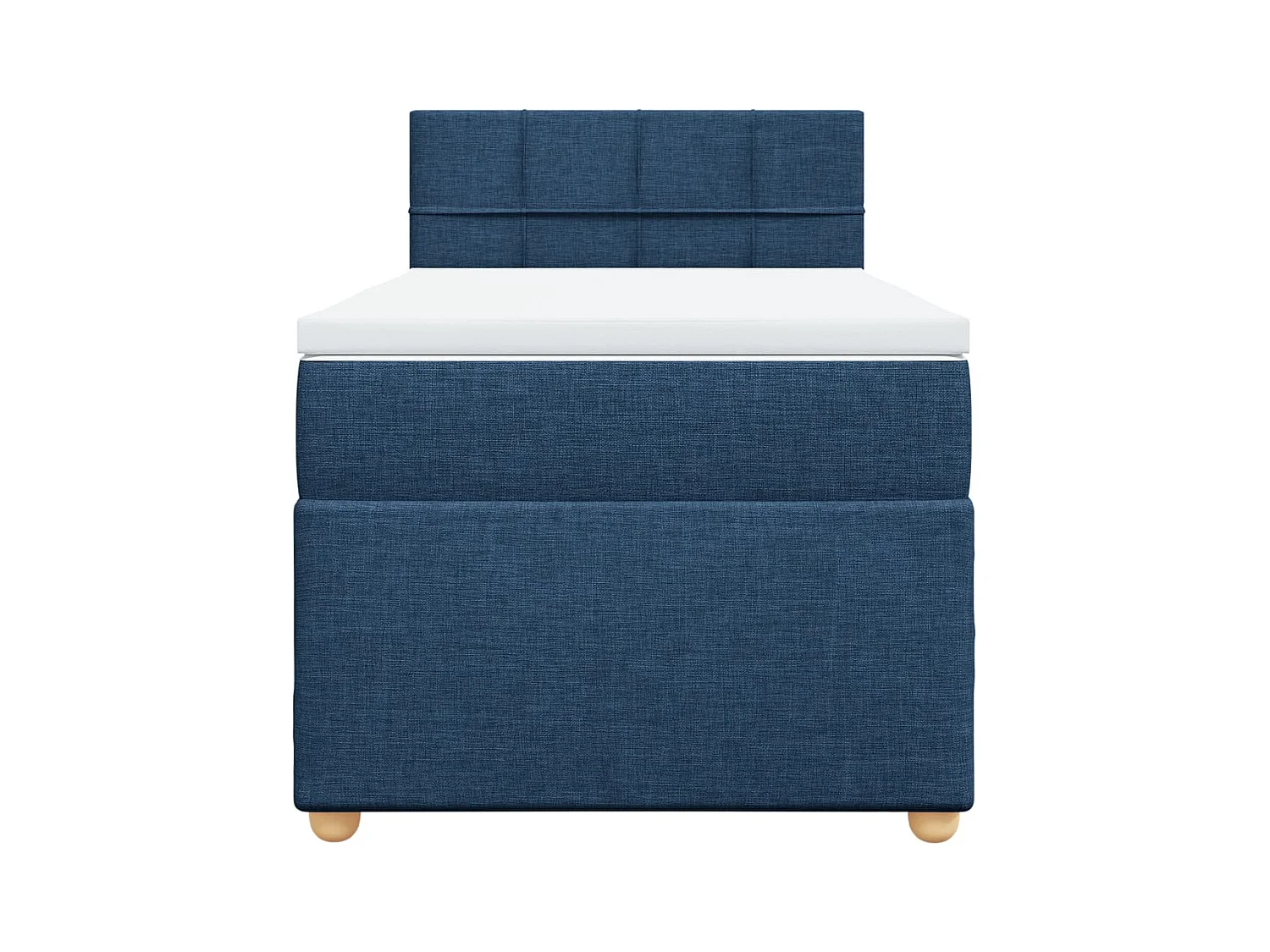 Sommier à lattes de lit avec matelas Bleu 100x200 cm Tissu