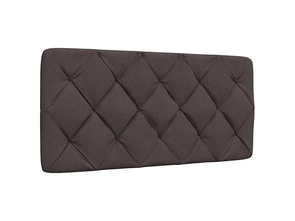 Bedframe met LED zonder matras 100x200 cm stof donkerbruin