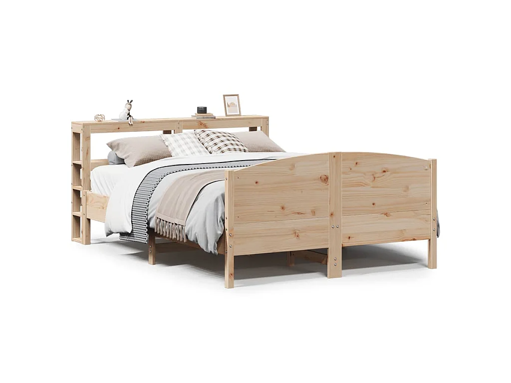 Cama sem colchão 140x190 cm madeira de pinho maciça