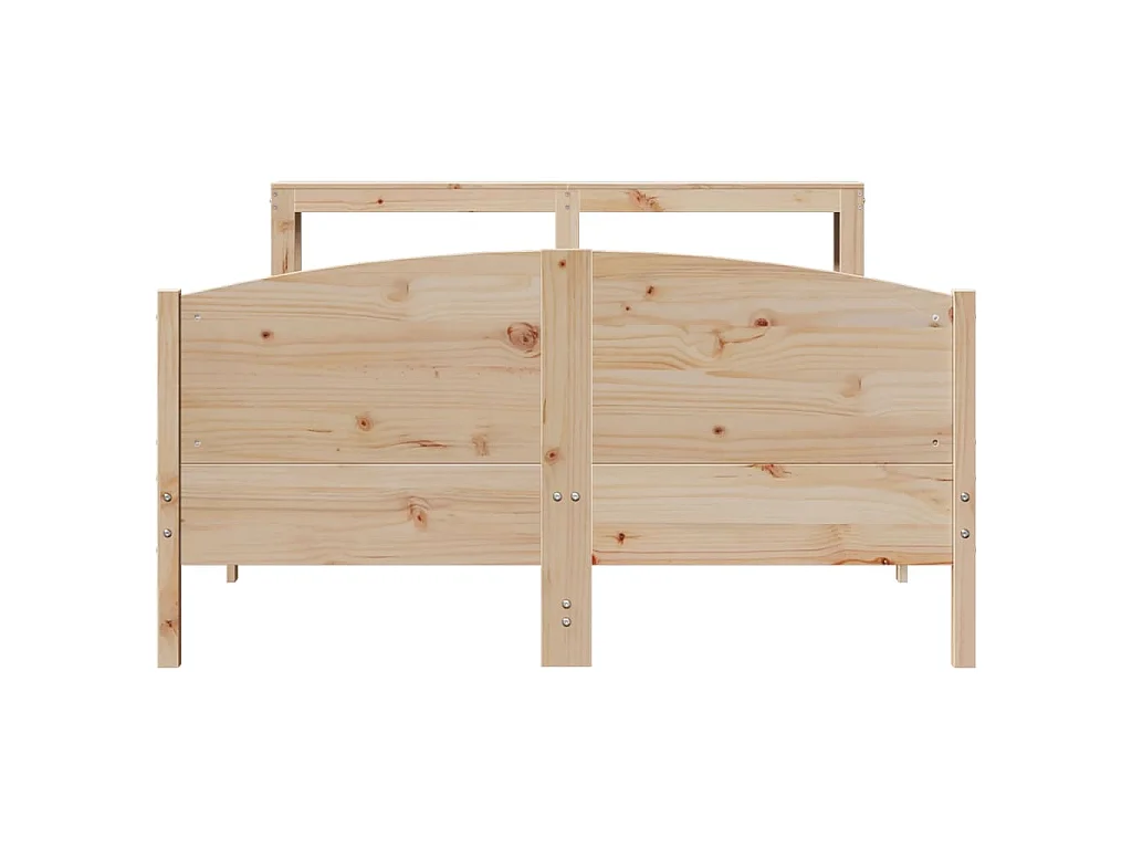Cama sem colchão 140x190 cm madeira de pinho maciça