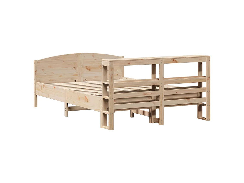 Cama sem colchão 140x190 cm madeira de pinho maciça
