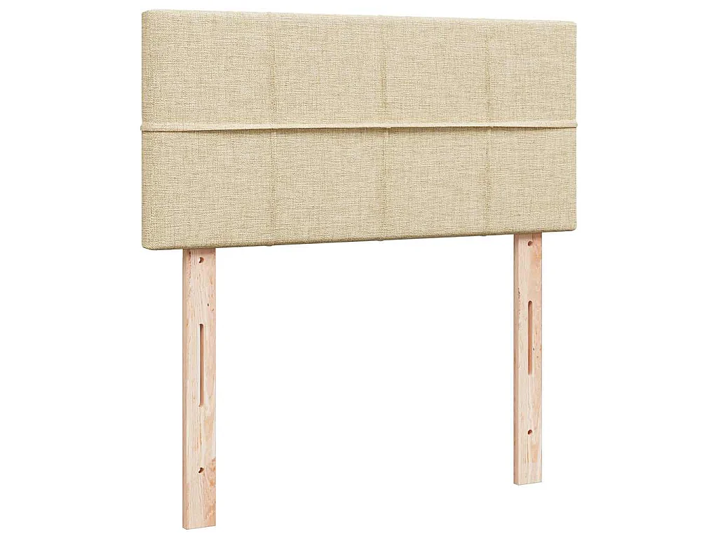 Boxspringbett mit Matratze Creme 90x200 cm Stoff