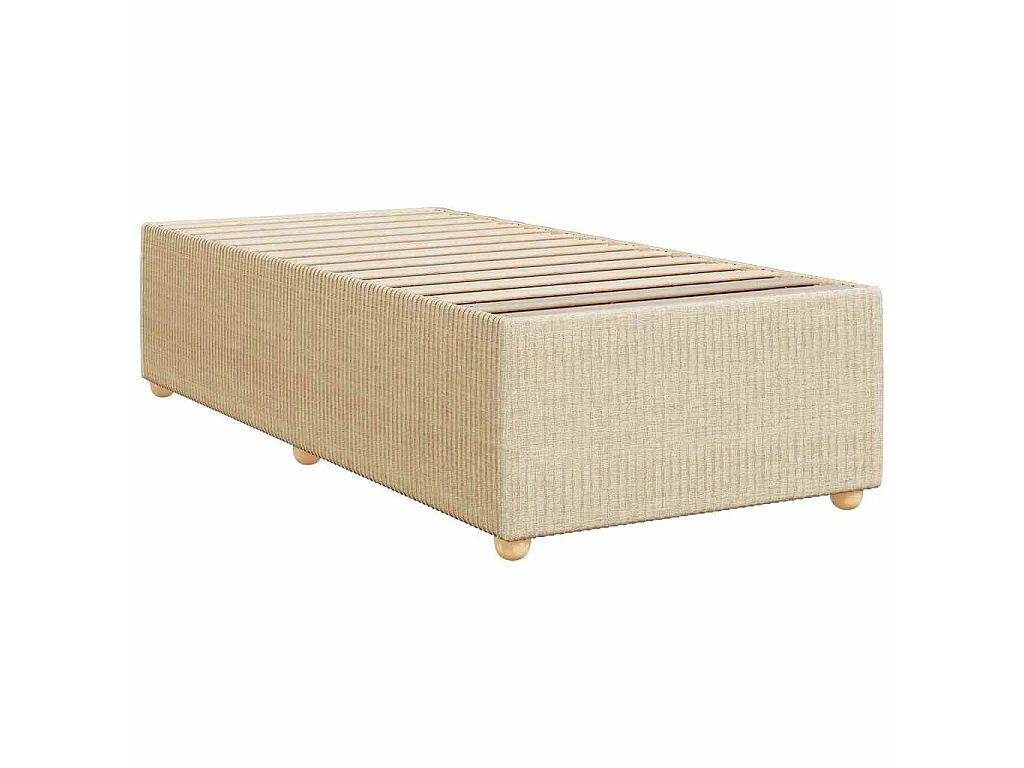 Boxspringbett mit Matratze Creme 90x200 cm Stoff