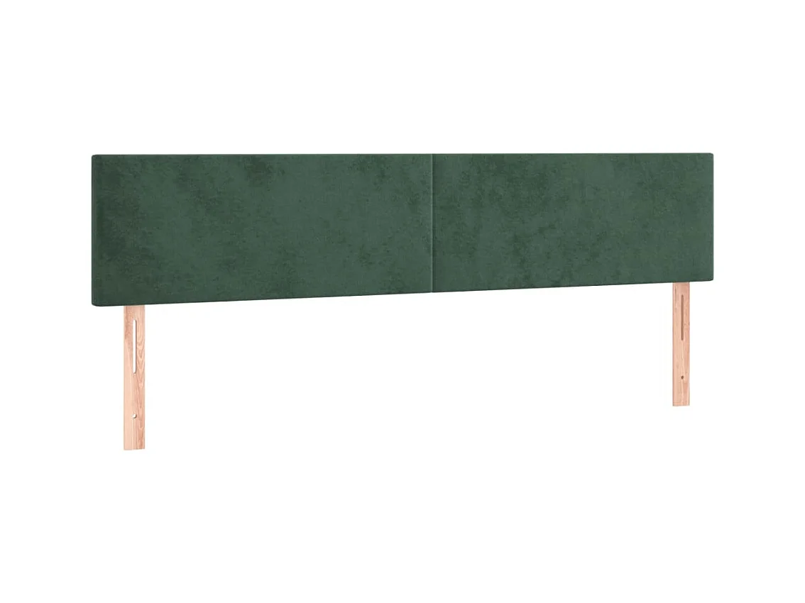 Sommier à lattes de lit et matelas Vert foncé 180x200cm Velours