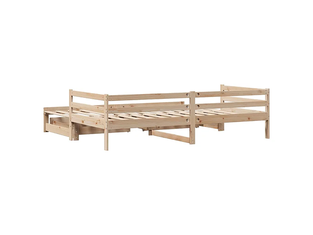 Divano Letto Estraibile con Cassetti senza Materasso 90x190 cm
